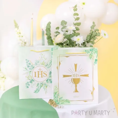 torebka na prezenty pierwsza komunia swieta kielich partypal 26x32x12 cm