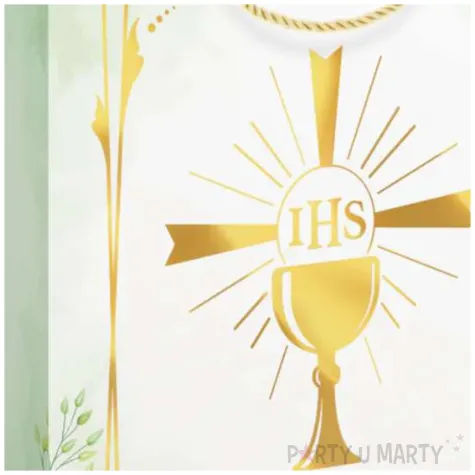 torebka na prezenty pierwsza komunia swieta kielich partypal 26x32x12 cm