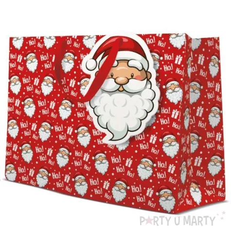 torebka papierowa ho ho ho mikolaj paw 33 5 x 26 5 x 13 cm