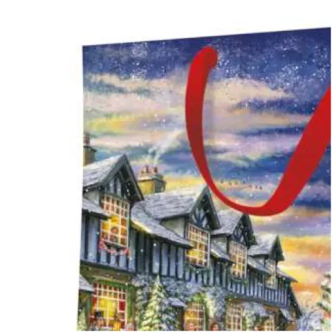 torebka prezentowa balwan boze narodzenie kolorowa paw 30x40x12 cm