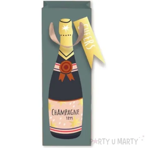 torebka prezentowa butelka champagne cheers partypal 12x34x10 cm