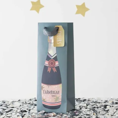 torebka prezentowa butelka champagne cheers partypal 12x34x10 cm