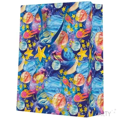 torebka prezentowa galaktyka paw 30 x 41 x 12 cm