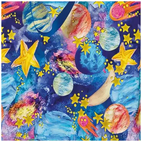 torebka prezentowa galaktyka paw 30 x 41 x 12 cm