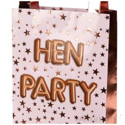 torebka prezentowa glitz and glamour hen party rozowe zloto godan 32 x 26 cm