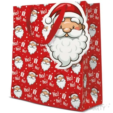 torebka prezentowa ho ho ho mikolaj paw 20 x 25 x 10 cm