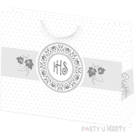 torebka prezentowa i komunia hostia i winogrono pol maki 38x29x10 cm