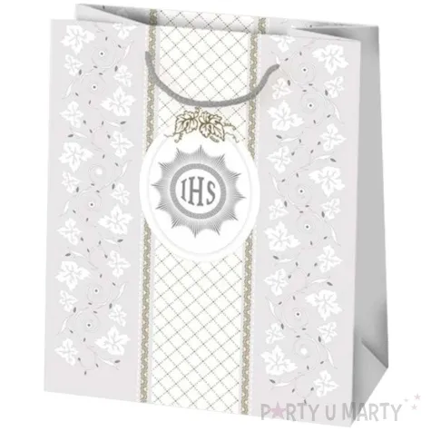 torebka prezentowa i komunia hostia z koronka pionowa pol maki 19x23x10 5 cm