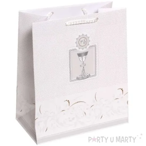 torebka prezentowa i komunia kielich w ramie pol maki 19x23x10 cm