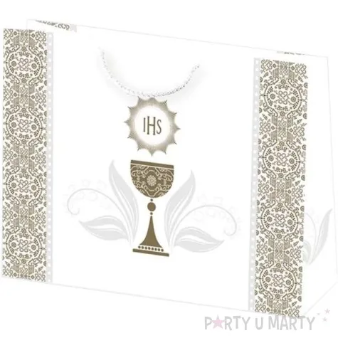 torebka prezentowa i komunia kielich z hostia pol maki 38x29x10 cm