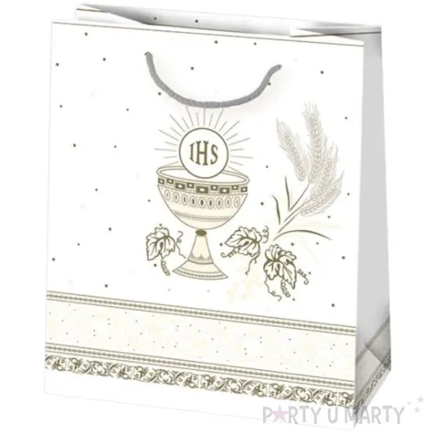 torebka prezentowa i komunia kielich z klosem pol maki 19x23x10 5 cm