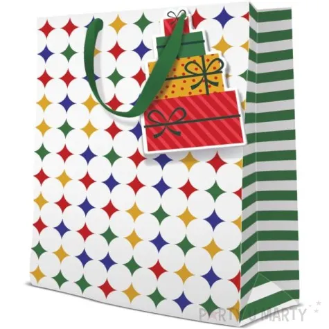 torebka prezentowa iskierki prezenty paw 26 5 x 33 5 x 13 cm
