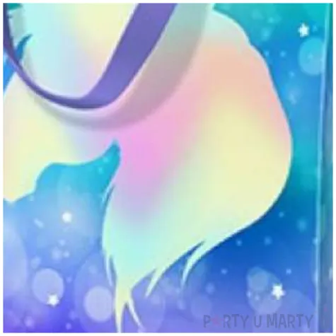 torebka prezentowa jednorozec holo paw 20x25 cm