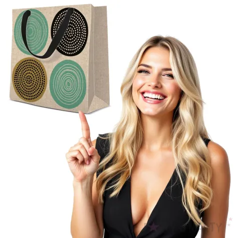 torebka prezentowa kola tribal paw 17x17 cm