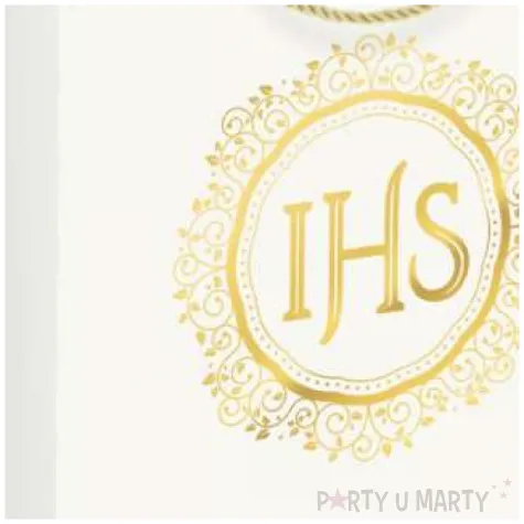 torebka prezentowa komunia swieta ihs ornament partypal 26x32 cm