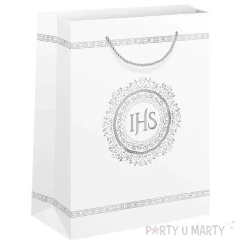 torebka prezentowa komunia swieta ihs ornament partypal 32x15x12 cm