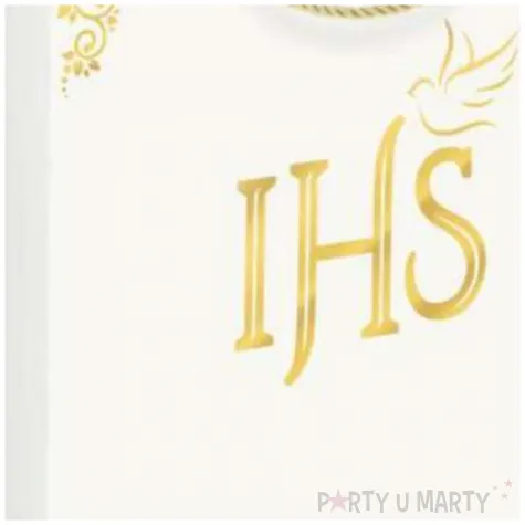 torebka prezentowa komunia swieta ihs zdobiona krawedz partypal 26x32 cm