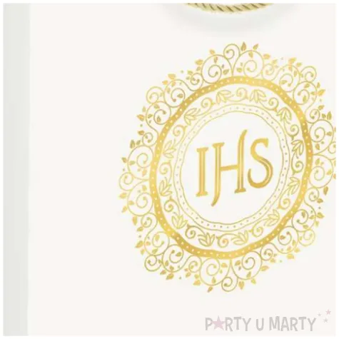 torebka prezentowa komunia swieta ihs zdobione pasy partypal 26x32 cm