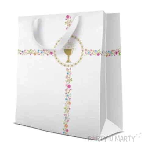 torebka prezentowa komunijna ceremonia premium paw 20x25 cm