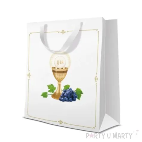 torebka prezentowa komunijny dzien premium paw 20x25 cm