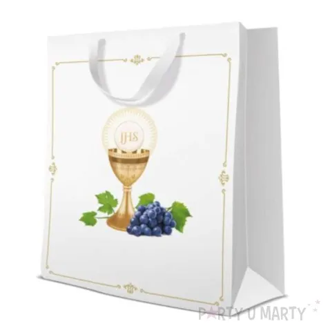 torebka prezentowa komunijny dzien premium paw 26 5x33 5 cm