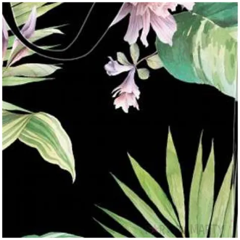 torebka prezentowa kwiaty czarna paw 20x25x10 cm