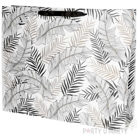 torebka prezentowa liscie paw 54x44 cm