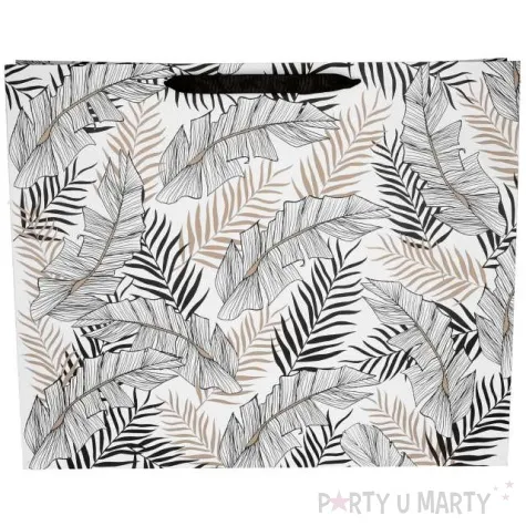 torebka prezentowa liscie paw 54x44 cm