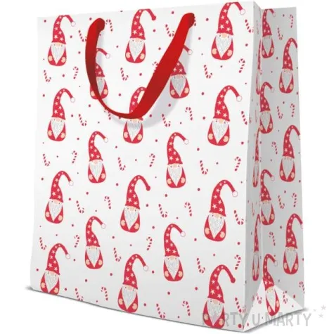 torebka prezentowa mikolaj skrzat paw 26 5 x 33 5 x 13 cm