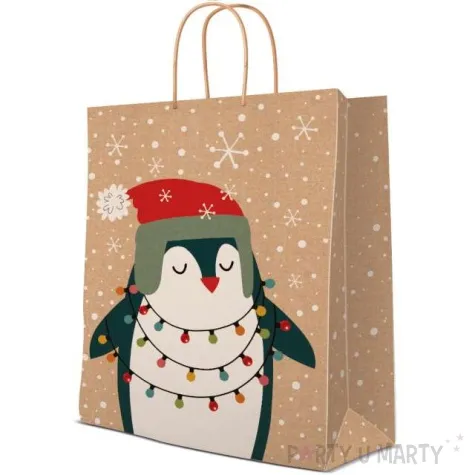 torebka prezentowa pingwinek paw 30 x 41 x 12 cm