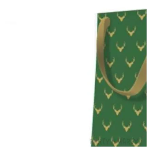 torebka prezentowa renifery boze narodzenie kolorowa paw 12x37x10 cm