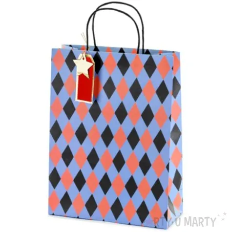 torebka prezentowa romby mix partydeco 10x24x32 cm