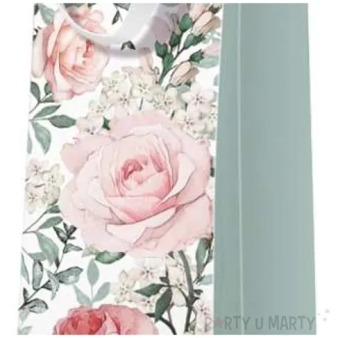 torebka prezentowa roze paw 37x12 cm