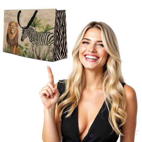 torebka prezentowa safari paw 33x26 cm