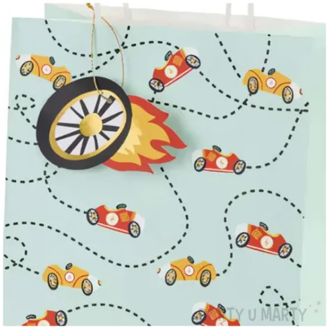 torebka prezentowa samochody wyscigowe partydeco 18 x 25 x 10 5 cm