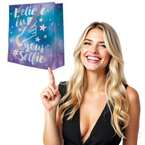 torebka prezentowa selfie holo paw 26x33 cm