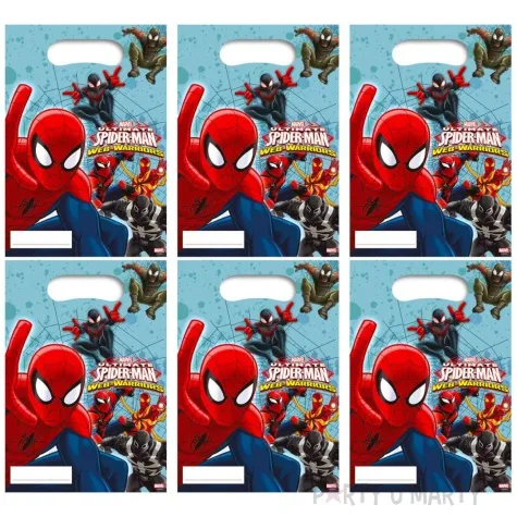 torebka prezentowa spider man procos 23x16 cm 6 szt