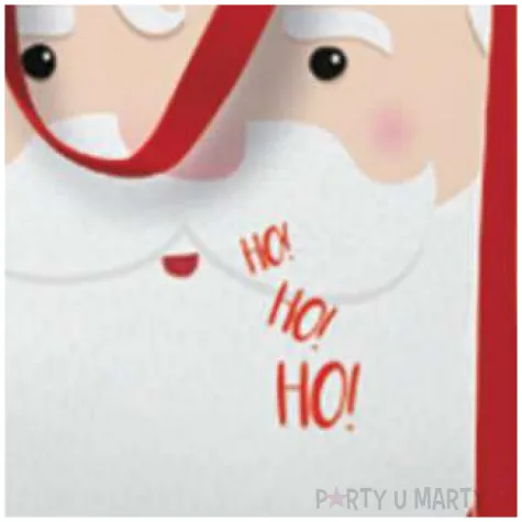 torebka prezentowa swiety mikolaj czerwona paw 20x25 cm