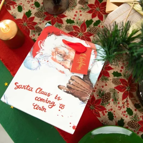 torebka prezentowa swiety mikolaj santa claus is coming back to town partypal 32x26 cm