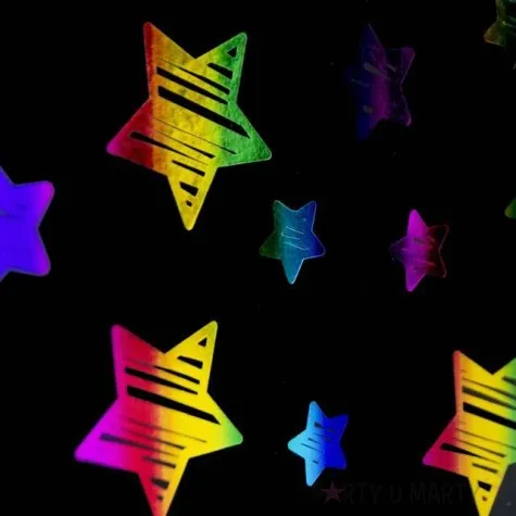 torebka prezentowa teczowe gwiazdki partypal 32 x 26 cm