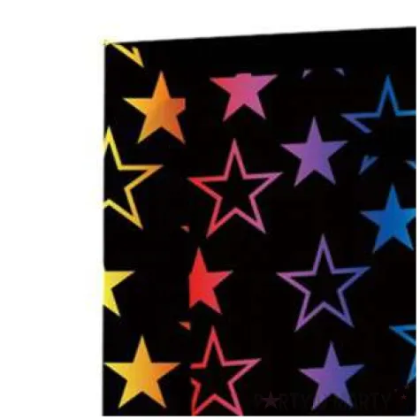 torebka prezentowa teczowe gwiazdki partypal 42 x 32 cm