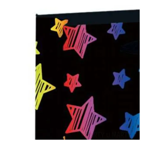 torebka prezentowa teczowe gwiazdy partypal 23 x 18 cm