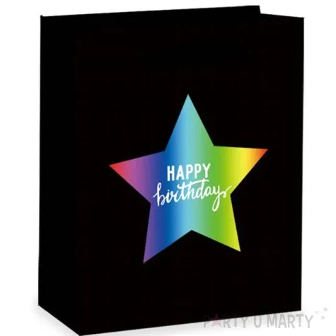 torebka prezentowa teczowe happy birthday partypal 23 x 18 cm