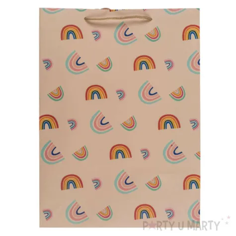 torebka prezentowa teczowy mix ootb 34 5x25 cm