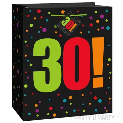 torebka prezentowa urodziny 30 unique 27x32 cm