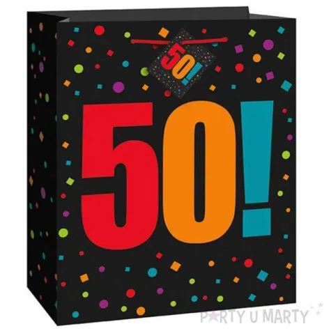 torebka prezentowa urodziny 50 unique 27x32 cm