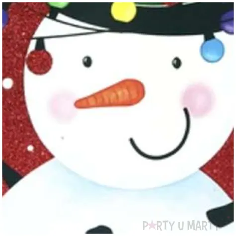 torebka prezentowa xmas balwan czerwona partypal 26x32x12 5 cm