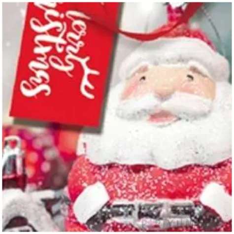 torebka prezentowa xmas bombka mikolaj czerwona partypal 32x42x12 cm