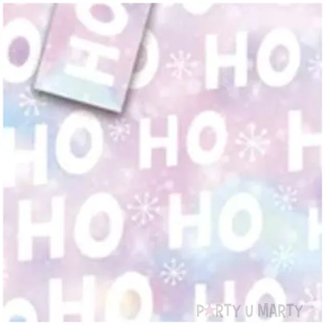 torebka prezentowa xmas ho ho pastelowa partypal 26x32x12 5 cm