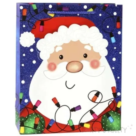 torebka prezentowa xmas mikolaj niebieska partypal 18x23x10 cm